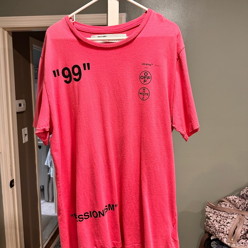 Off-White Vibrant Pink Graphic Tee